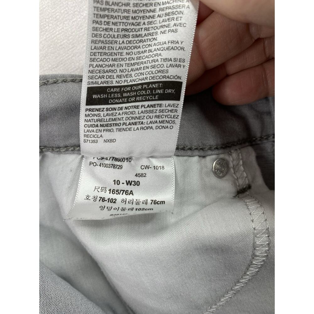 Denizen From Levi's Jeans Sz 10 W 30 High Rise Zip Ankle Skinny Gray Stretch - Picture 12 of 12